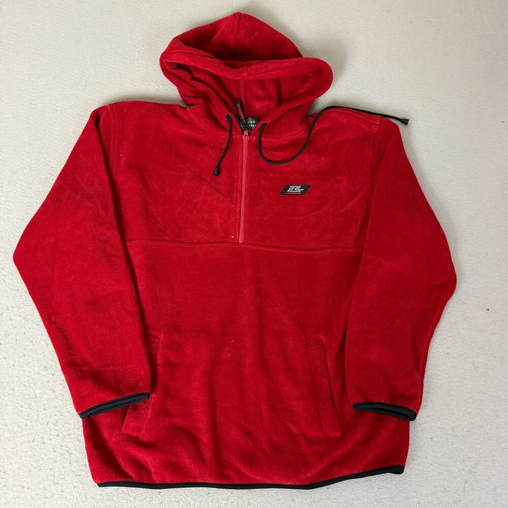 Lauren Ralph Lauren Summit Essentials Red Fleece Hooded Anorak Women’s M NWT